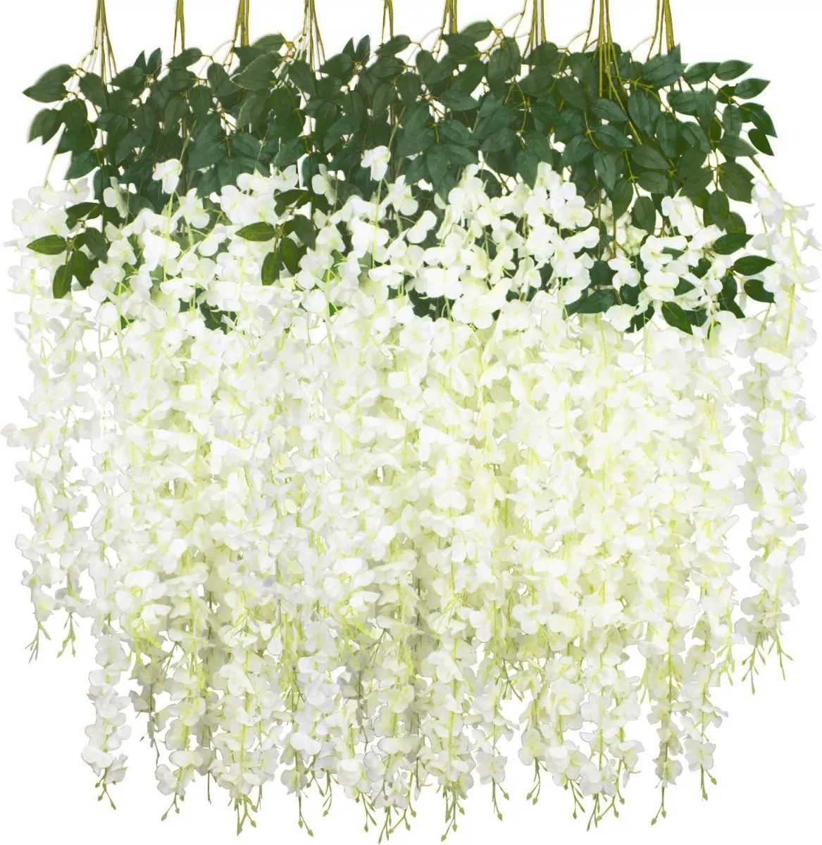 Enredadera Flores Glicina Artificial Pack X 12 Unidades