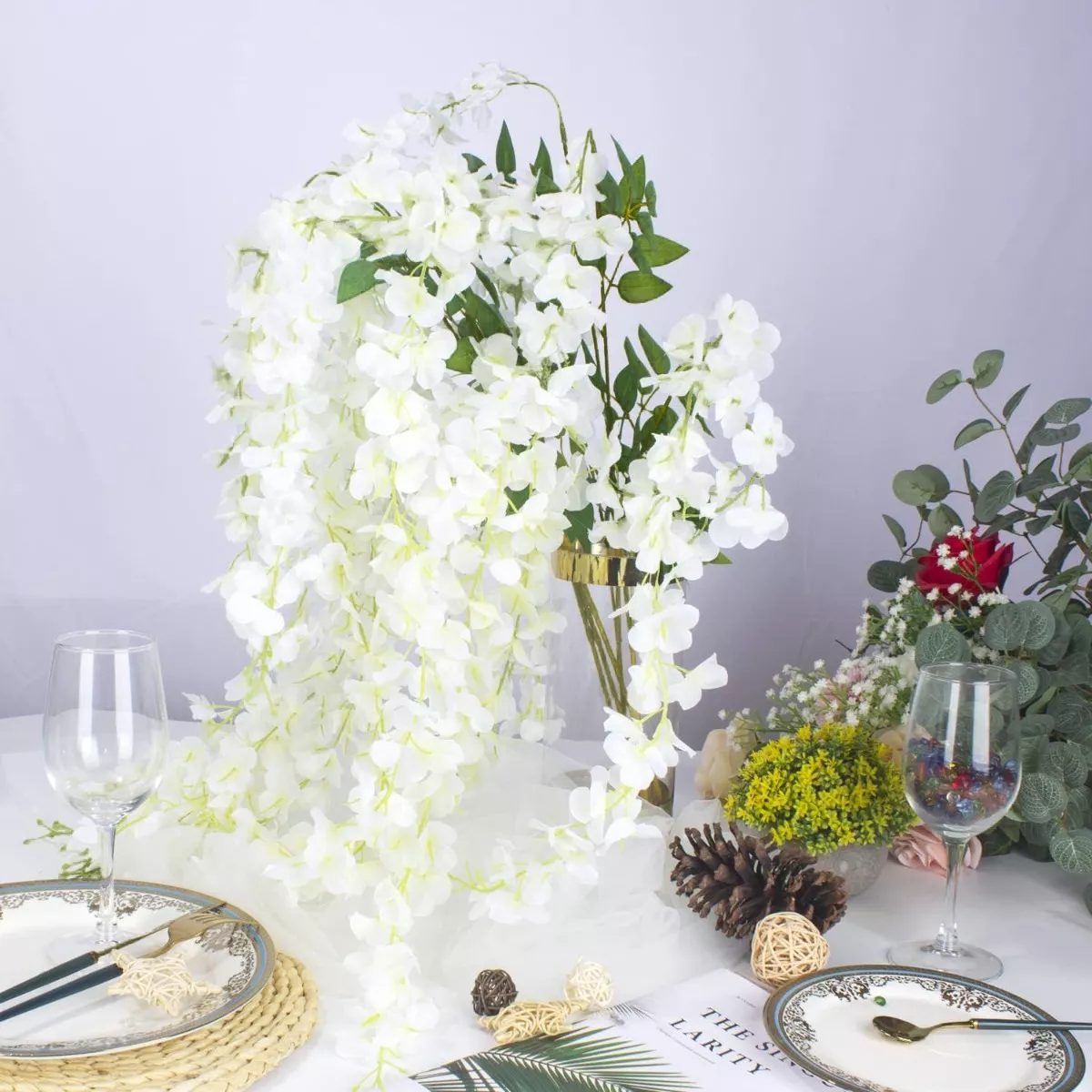 Enredadera Flores Glicina Artificial Pack X 12 Unidades - Imagen 11