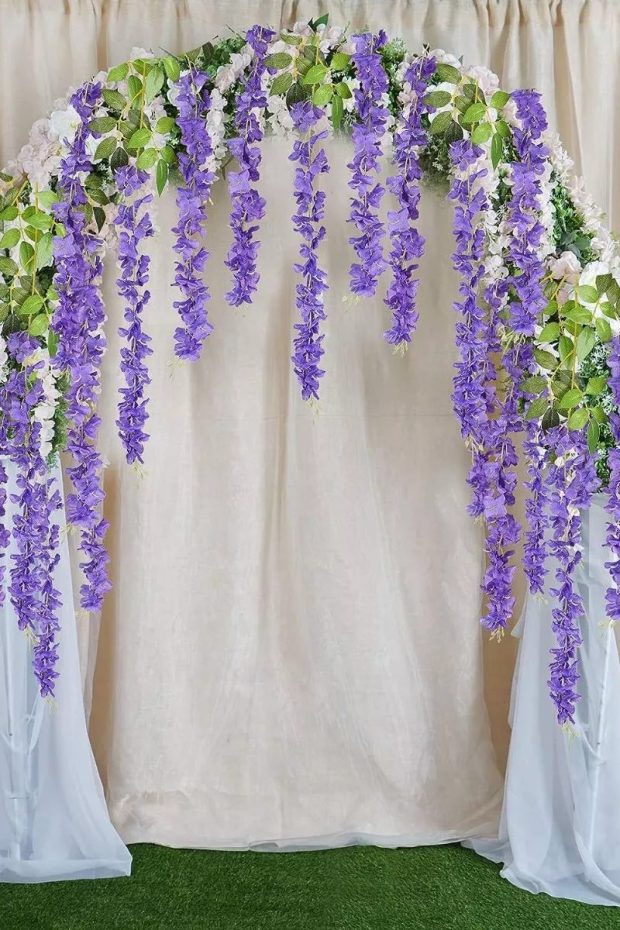 Alternative view of Enredadera Flores Glicina Artificial Pack X 12 Unidades