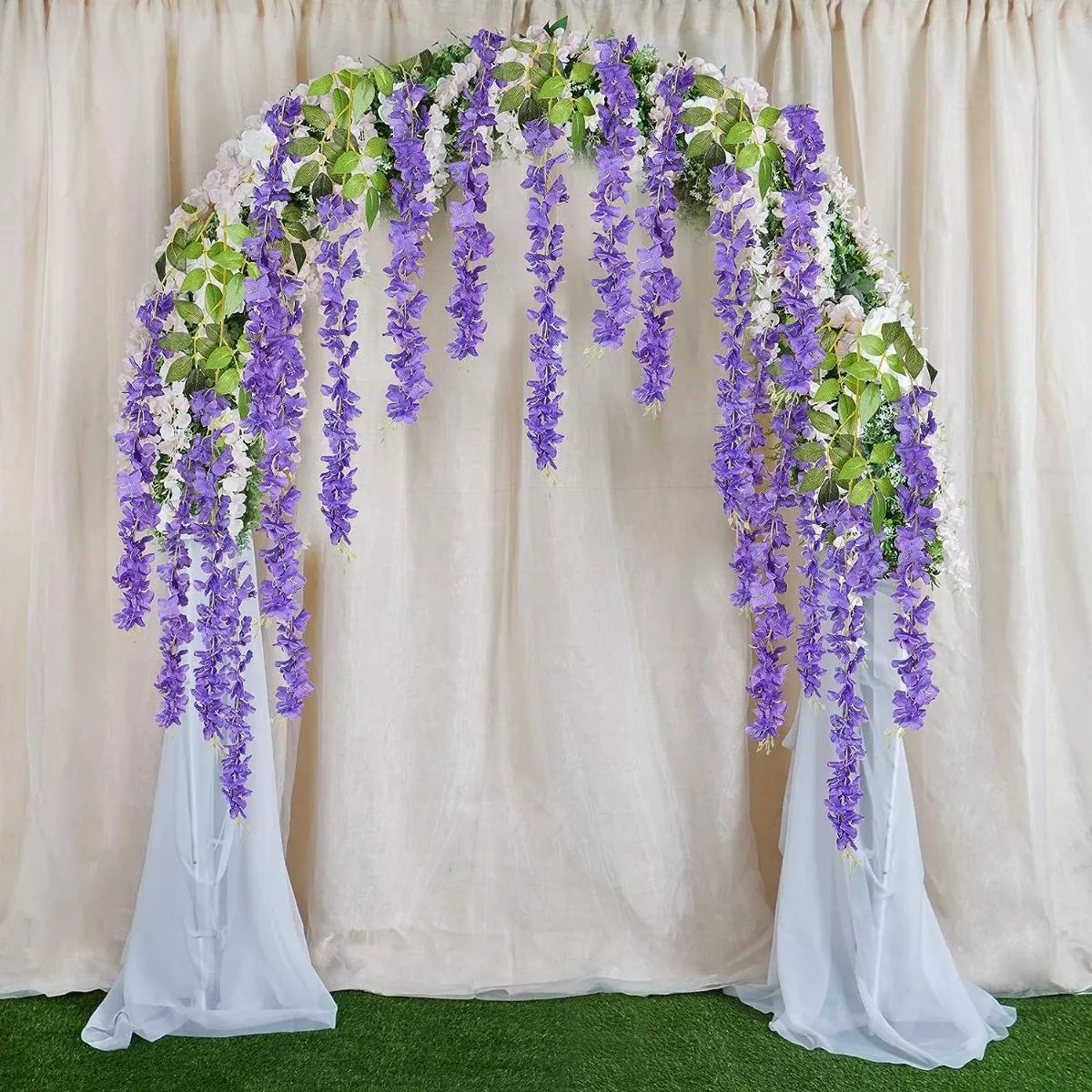 Enredadera Flores Glicina Artificial Pack X 12 Unidades - Imagen 2