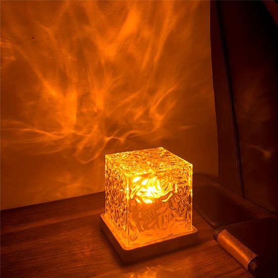 Alternative view of Velador Luz Lampara Aurora Boreal Oceano Yoga C/ Control Usb