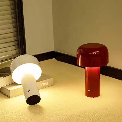 Lámpara Velador Led Recargable Usb Táctil Dimmer 21cm Hongo - Imagen 4