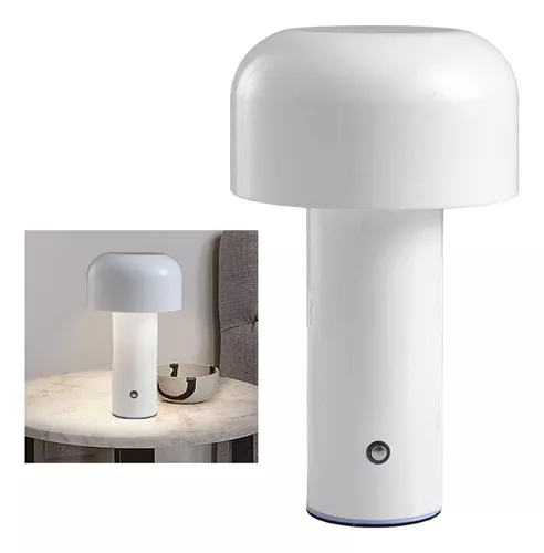 Lámpara Velador Led Recargable Usb Táctil Dimmer 21cm Hongo - Imagen 2
