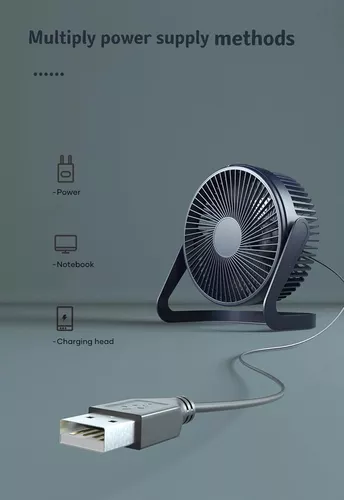 Ventilador Usb Notebook Pc Escritorio Portatil 15cm 360° - Imagen 4