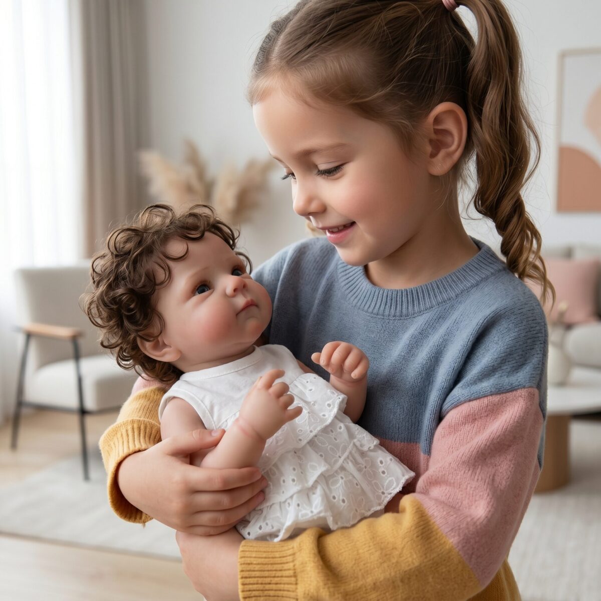 Bebé Reborn muñeca realista con pelo - Imagen 2