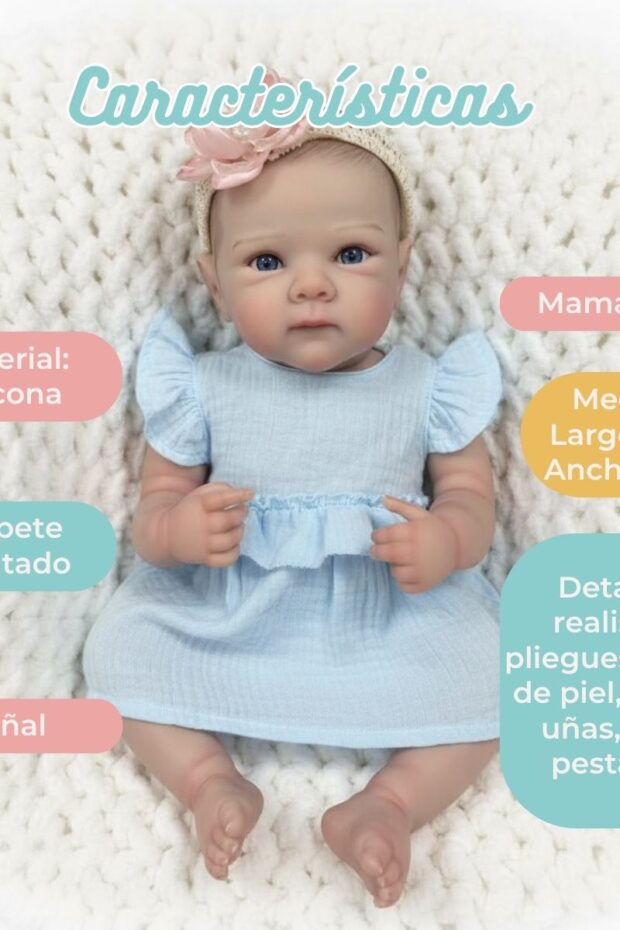 Bebé Reborn muñeca realista sin pelo - Imagen 6