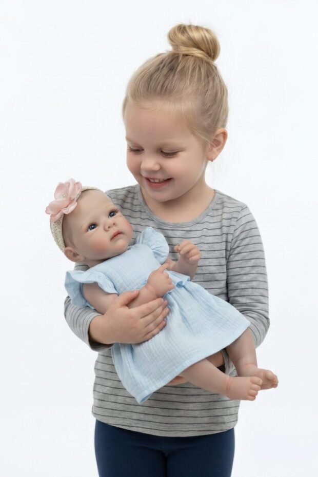 Bebé Reborn muñeca realista sin pelo - Imagen 3